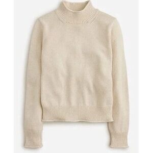 J. Crew New heritage Rollneck™ sweater, Pale Bone | size large
